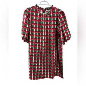 Michelle McDowell Vibrant plaid Mini Alpine line Libby dress 1X lightweight plus